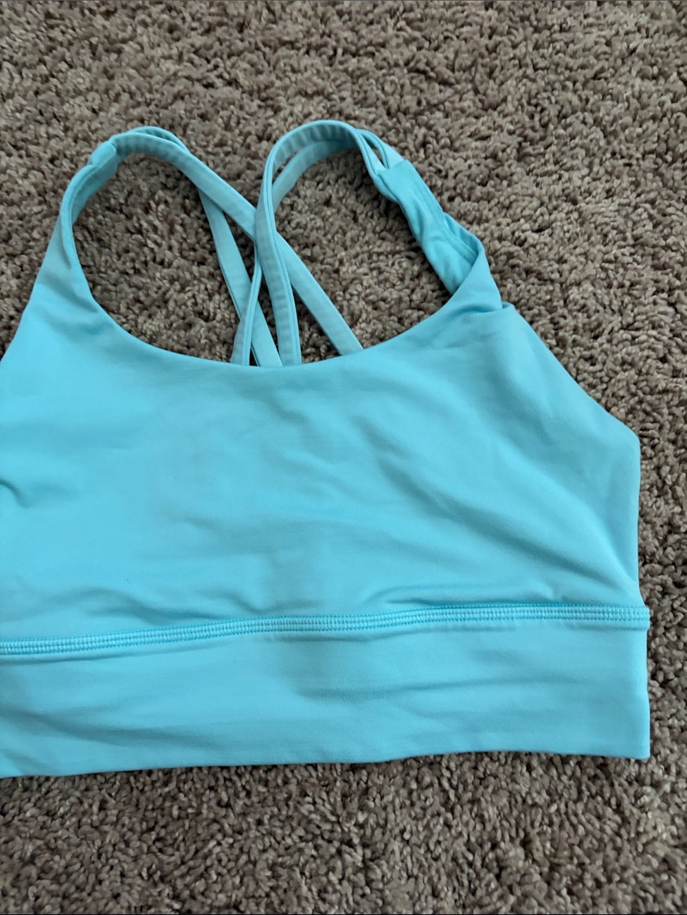 lululemon athletica Aqua Blue Strappy Swim Top